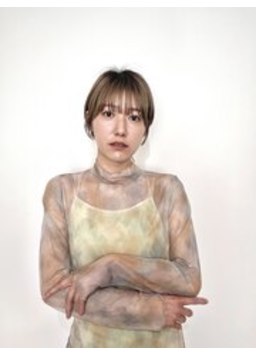 【ROOF用賀】大人ショート/ミルクティーベージュ/ハイトーン